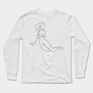 Virgo Celestial Line Art Long Sleeve T-Shirt